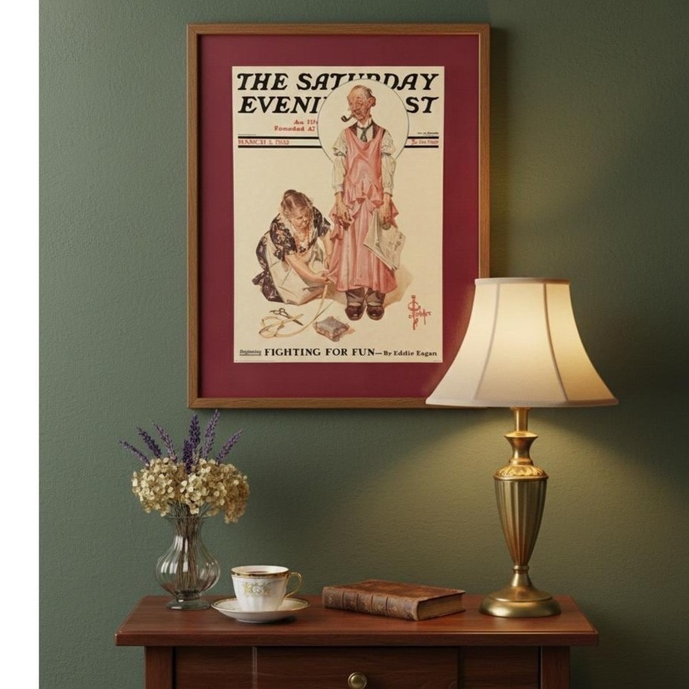 Vintage 1972 J.C. Leyendecker Saturday Evening Post Print Donald Art Co 1932 Art